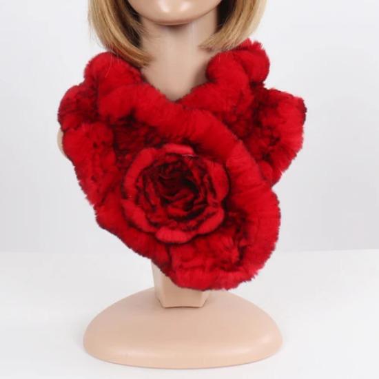 Нові Жіночі Зимові Хутряні Шапки Шарфи Набори Натуральні Теплі Справжні Шапки з Хутра Кролика Рекс Шарфи Леді В'язані Шапки з Натурального Хутра Шарф