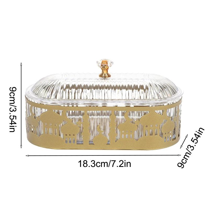 Colorful Ramadan Candy Tray Serving Set Eid Mubarak Snacks Platter 2025 Islamic Party Gifts Elegant Ramadan Decoration Snacks