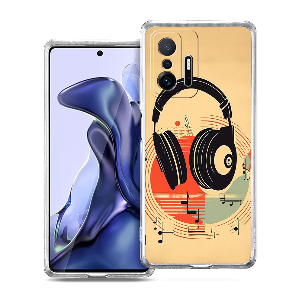 Transparent Phone Case for Xiaomi Mi 14 13 12 11 Ultra 13T 12T 11T Poco X3 NFC F3 F6 Pro Lite 5G Soft TPU Shell DDJ DJ Music Bag
