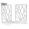 Tree Of Life Bookend 1 Pair of Decorative Bookends for Shelves, Heavy Duty Bookshelf L-shaped Organizer, Hollow Book Holder Stoppers Desk, Office
