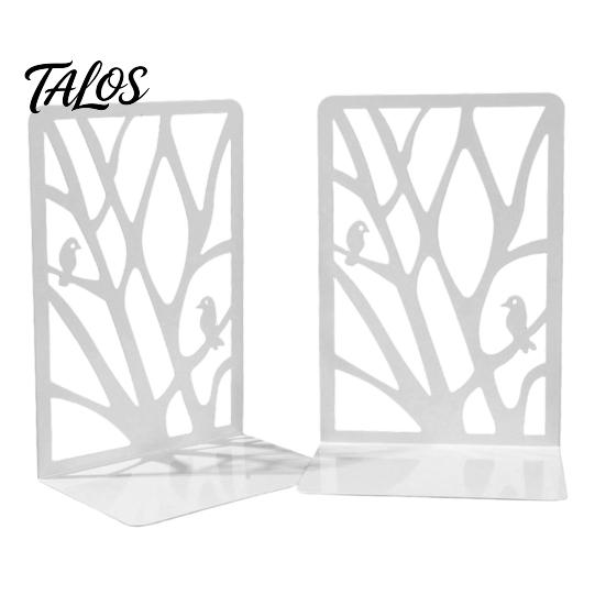 Tree Of Life Bookend 1 Pair of Decorative Bookends for Shelves, Heavy Duty Bookshelf L-shaped Organizer, Hollow Book Holder Stoppers Desk, Office