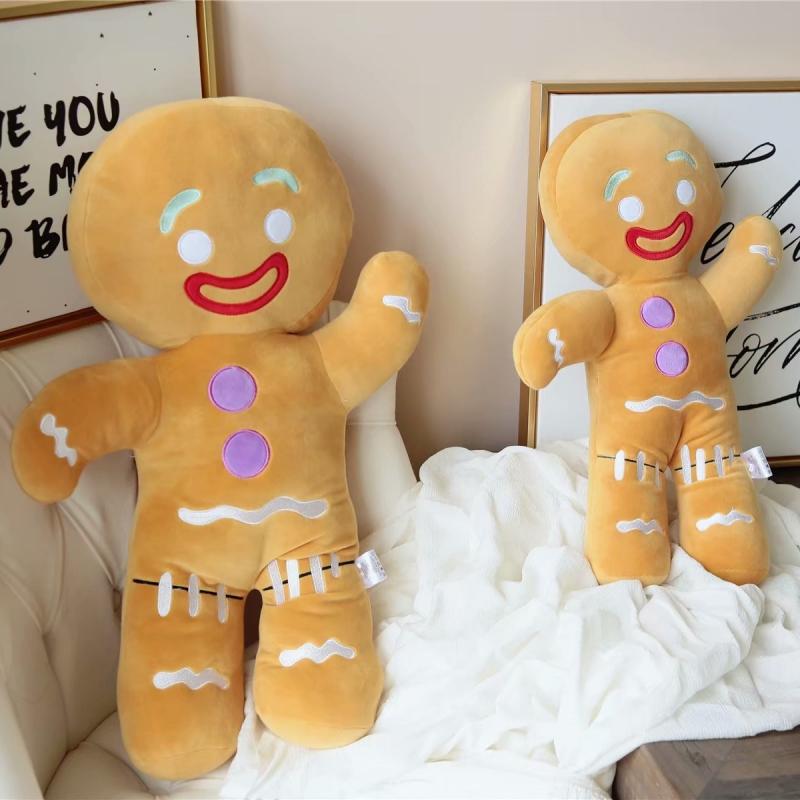 Kawaii Creative Gingerbread Biscuit Men Plush Doll Pendant Warm Happy Christmas Toy Home Decor Christmas Gift For Boys And Girls