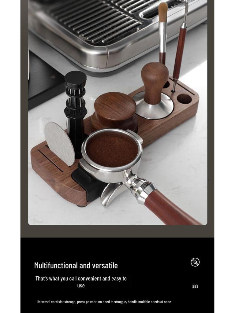 Beechwood Coffee Tamper Base & Dosing Cup Holder
