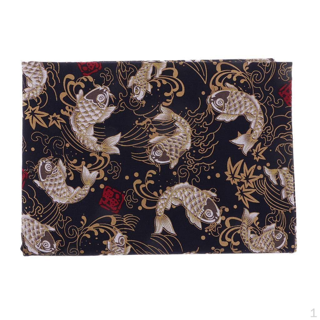 

Cotton Carp Fabric Kimono bathrobe Dressmaking Material Japanese Style 1 Meter