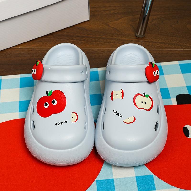

Apple hole shoes women s summer new fashion outer wear heightened thick sole cute bag head cool slippers 40-41 синий