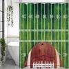 Tenda da Doccia Campo da Rugby Americano, Tenda da Doccia Decorativa per Bagno, Tenda da Doccia Impermeabile con Ganci