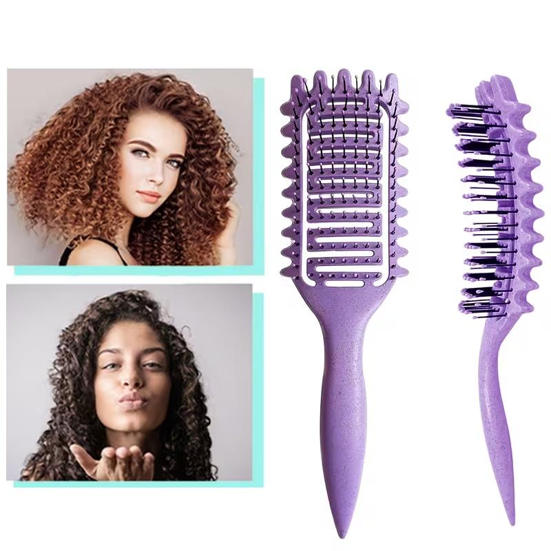 Pettine per Capelli Ricci Antistatico Spazzola Massaggiante per Cuoio Capelluto Pettine Vuoto Antigroviglio per Acconciatura Capelli Strumenti per Sciogliere i Nodi