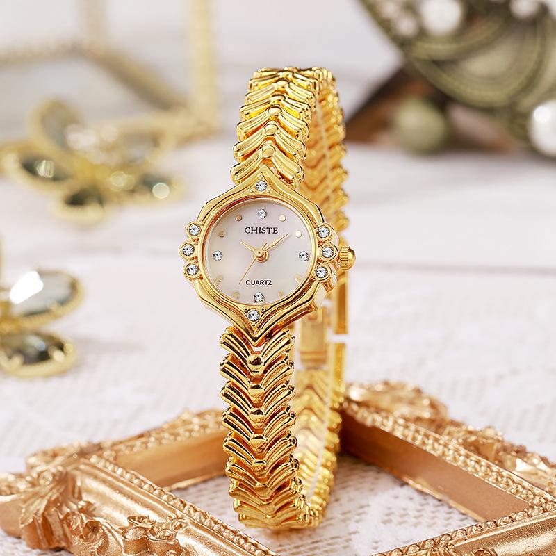 Ceas de Dama Marca de Lux Elegant Design Brățară Mică Aurie Ureche de Grâu Mecanism Ceas Quartz Dropshipping Reloj Mujer Cadouri