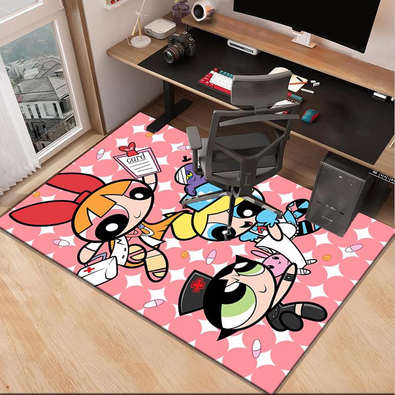 Power Police  Adventure Office Rug Chair Mat, Game Carpet, Suitable for Front Door, Bedroom, Living Room, Desk, Holiday Gift