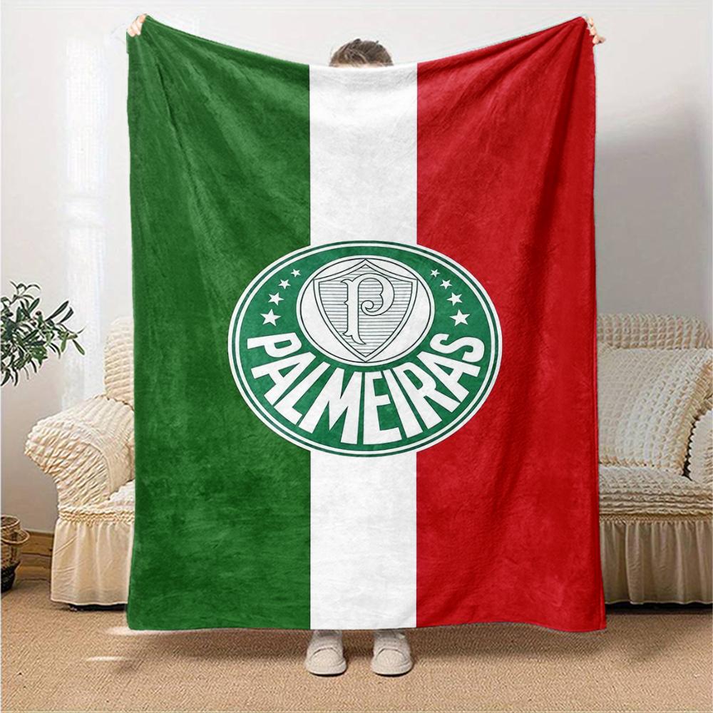 Palmeiras Theme Printed Blanket - Perfect for Couch, Bed, Travel & Outdoor Use | Machine Washable, Cozy & Durable.