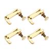 4Pcs Durable Alloy Fine Tuners String Adjusters Replacement Parts for 3 4 4 4 Violin(Gold)