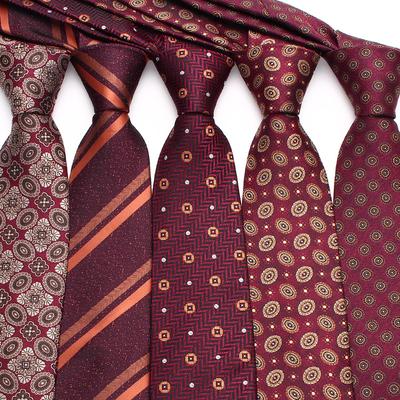 Rael Krawatte 8cm Bordeaux Krawatte Herren, Anzug Business Bräutigam Hochzeitskrawatte
