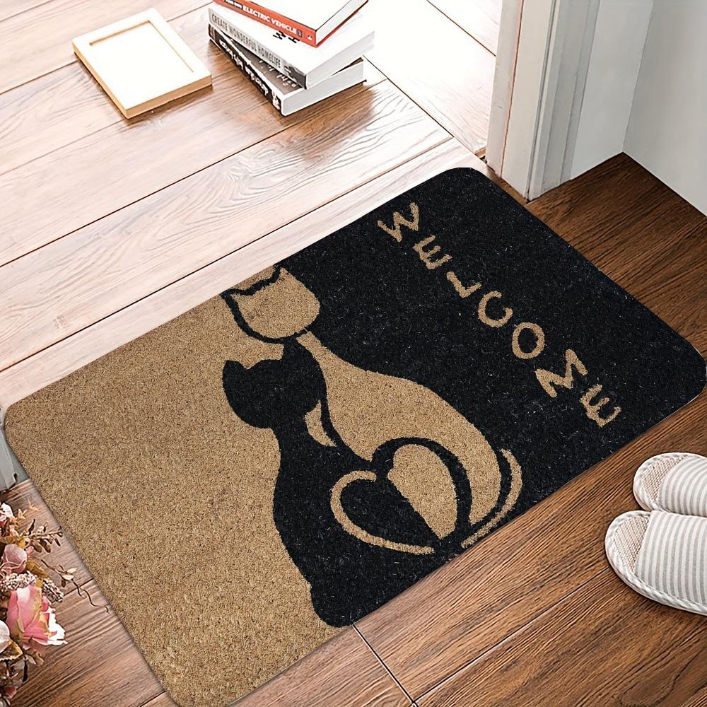 Cute Cat Decorative Floor Mat - Dirt & Wear-Resistant, Easy-Clean Entrance Mat