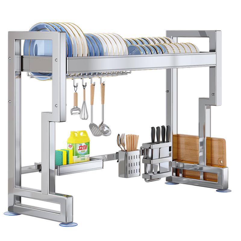 Jiabangshou Stainless Steel Over-Sink Dish Drying & Storage Rack