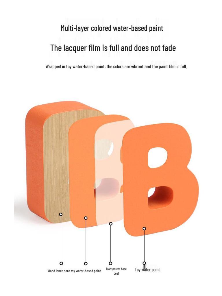 Verdicktes Holz-Buchstaben- und Zahlen-Erkennungs-Puzzle für Kinder