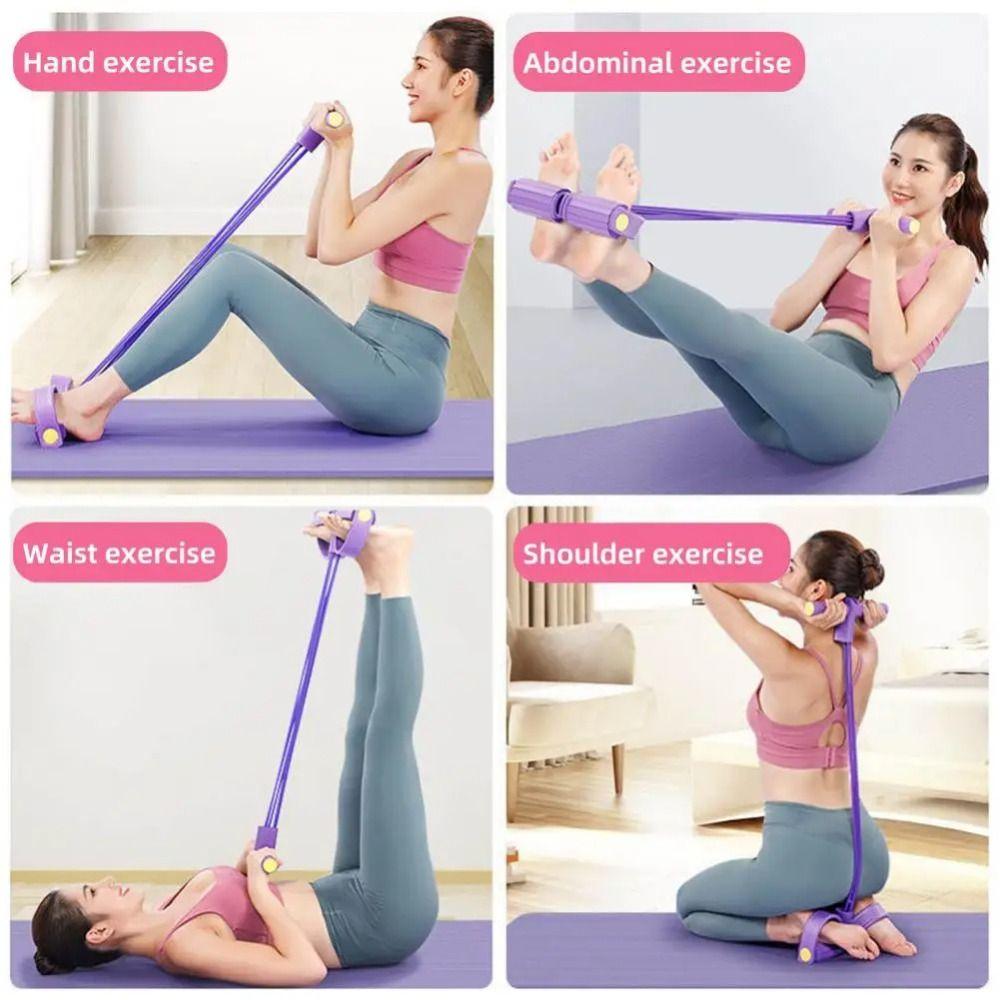 Tension Rope Belly Resistance Band 4-8 Tube Elastic Bands New Elastic Pedal