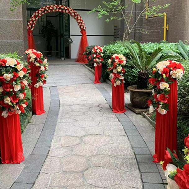 Seidenblumen-Hochzeitsbogen-Dekoration für Jubiläen und Veranstaltungen
