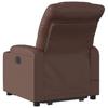 Vidaxl Reclining and Standing Upright Armchair with Massage, Electric, Brown
