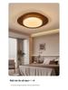 2025 Chinese-Japanese Solid Wood Ceiling Light for Bedroom and Dining Room