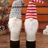 Knitted Santa Bottle Toppers User Friendly Christmas Decoration For Holiday Tabletop Decors And Family Gatherings