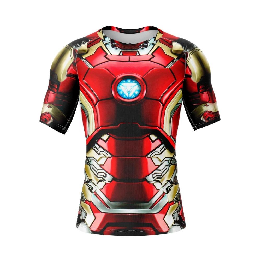

2026 New Men T-shirt Summer Casual Iron Man Armor 3D Printed Men Women Cosplay T-shirt Short Sleeved Plus Size Tops Clothing XXS