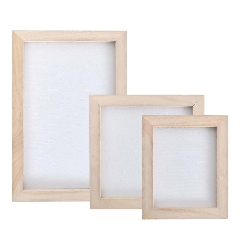 

Набор для изготовления бумаги, 3 шт., включает деревянные рамки 3 размеров для изготовления бумаги, ручное ремесло, переплет книг, скрапбукинг 1