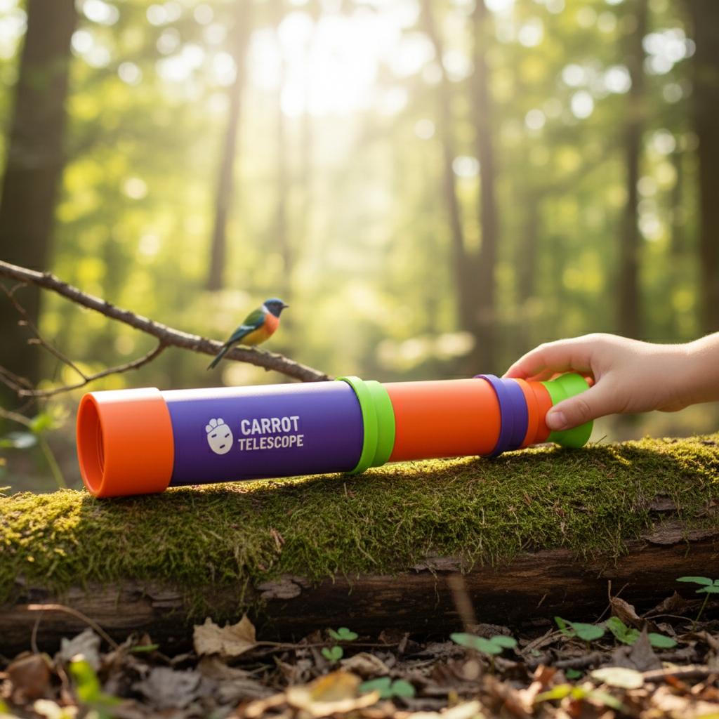 8-faches Monokular-Teleskop für Kinder, Lernspielzeug mit 3-teiligem einziehbarem Design und verstellbarem Fokus