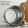 LiLang Stainless Steel Deep Stew Pot with Glass Lid