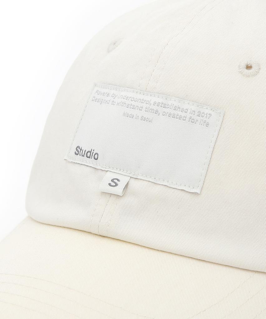 Eondeokeonteulolseutyudio Logo Label Point Washed Cotton Basic Ball Cap Ball Cap / S Label / Washed Ivory