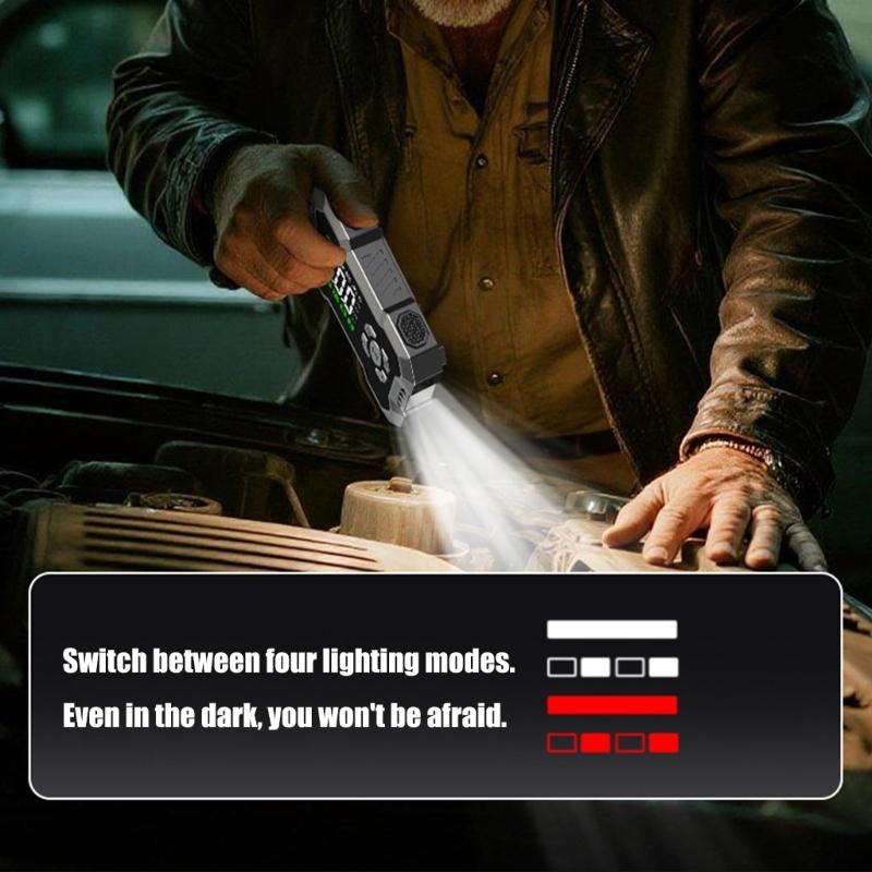 Car Jump Starter Cordless Electric Tire Inflator Mobile Power Car Battery Booster Digital Display Air Pumps with Flashlight