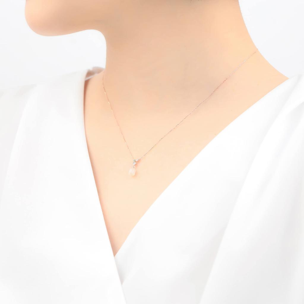 Official Necklace K10 Pink Gold May Birth Flower Lily of the Valley [Bloom] Women's 0351-0987-0041-0000