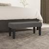 Day and Night - Day and Night Dark Gray Velvet Bench 70x30x30 Cm