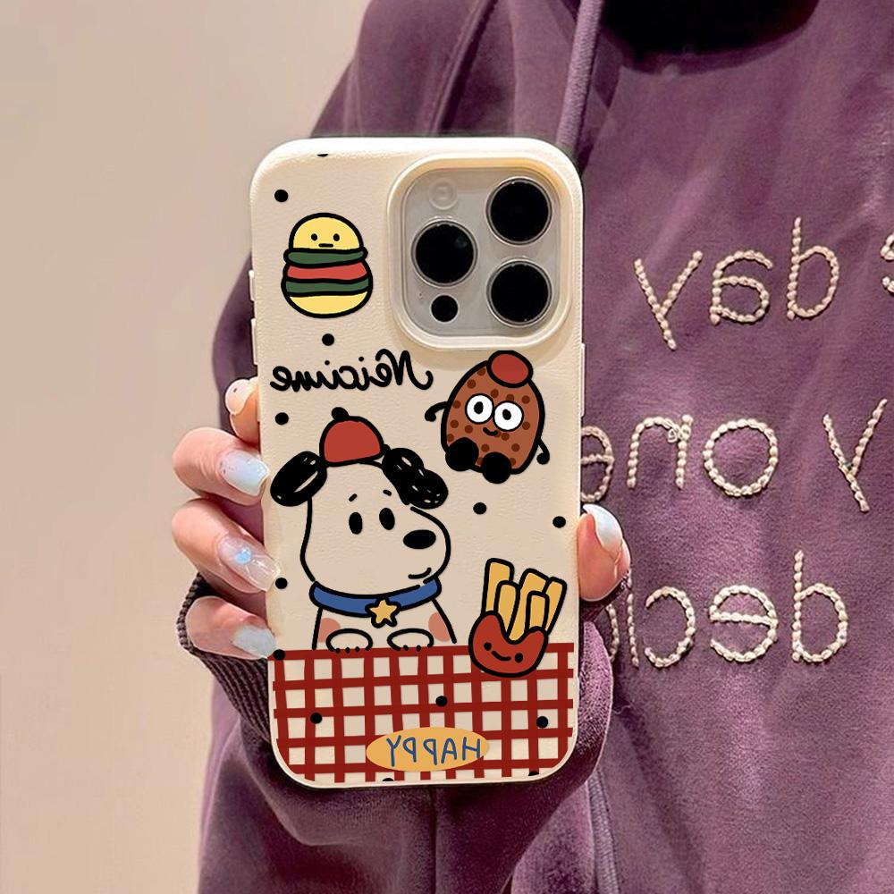 Phone Case for iPhone 11 13 Case iPhone 12 14 15 16 Pro Max 12 Pro 15 Plus 16 Pro Leather Painted Waterproof Drop-proof and Wear-resistant Cartoon