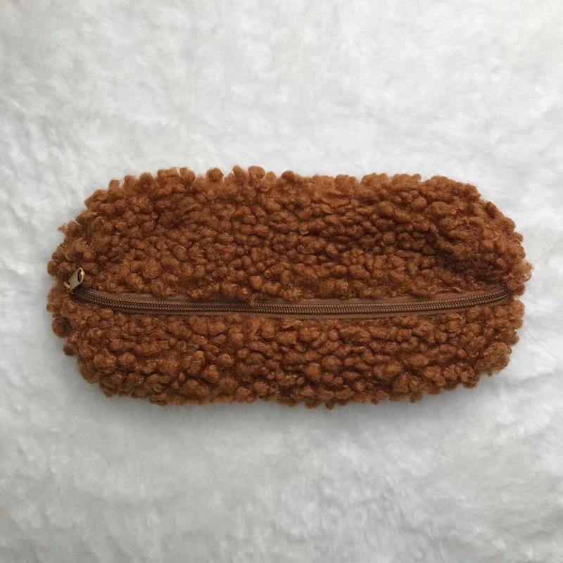 

Милый пенал в японском стиле из плюша с овечьей шерстью для девочек начальной и средней школы, вместительный держатель для канцелярских принадлежностей.