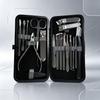 24-Piece Stainless Steel Nail Clipper and Manicure Set in Black and Red