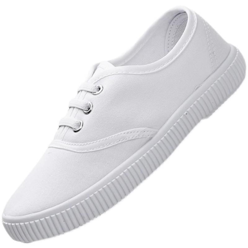 Klassieke Effen Canvas Sneakers voor Kinderen Comfortabele Witte Sportschoenen Jongens Meisjes School Sport Cheerleading Ademend Schoeisel