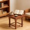 Simulation Miniature End Table 1/12 Scale Doll House Living Room Accessories Natural Finish Furniture for Room Decors