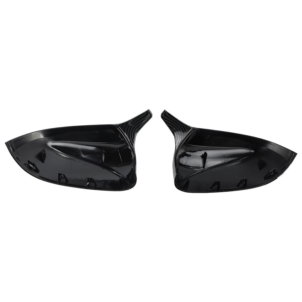 2Pcs Gloss Carbon Fiber Pattern Door Wing Mirror Cover For BMW x3/x4/ix3 18-22