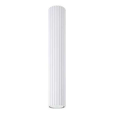 Spot Sufitowy Nowoczesny Biały Okrągły Karbowany Tuba 40 Cm Do Kuchni Przedpokoju 1Xgu10 10W Karbon Sollux Lighting