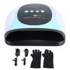 256W Nail Dryer 3 Timer Setting Quick Drying Dual Light Source Portable Handle LED Nail Lamp with Gl