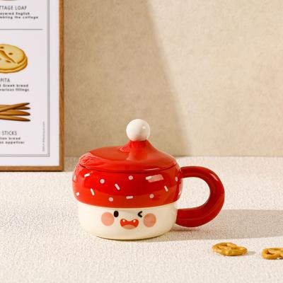 Tasse à eau avec couvercle Chapeau Mignon Créatif Personnalité Tasse en Céramique Haute Apparence Grande Capacité Mug Set pour Usage Domestique