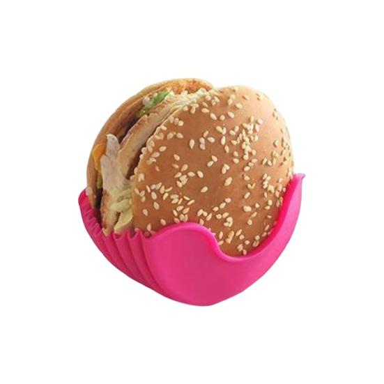 1/4 szt. Silikonowy stojak, wysuwany, stały pojemnik na burgery, bezdotykowy klips do burgerów, wielokrotnego użytku, uchwyt na pudełko na burgery, bezpieczny w zmywarce, klips do kanapek klasy spożywczej