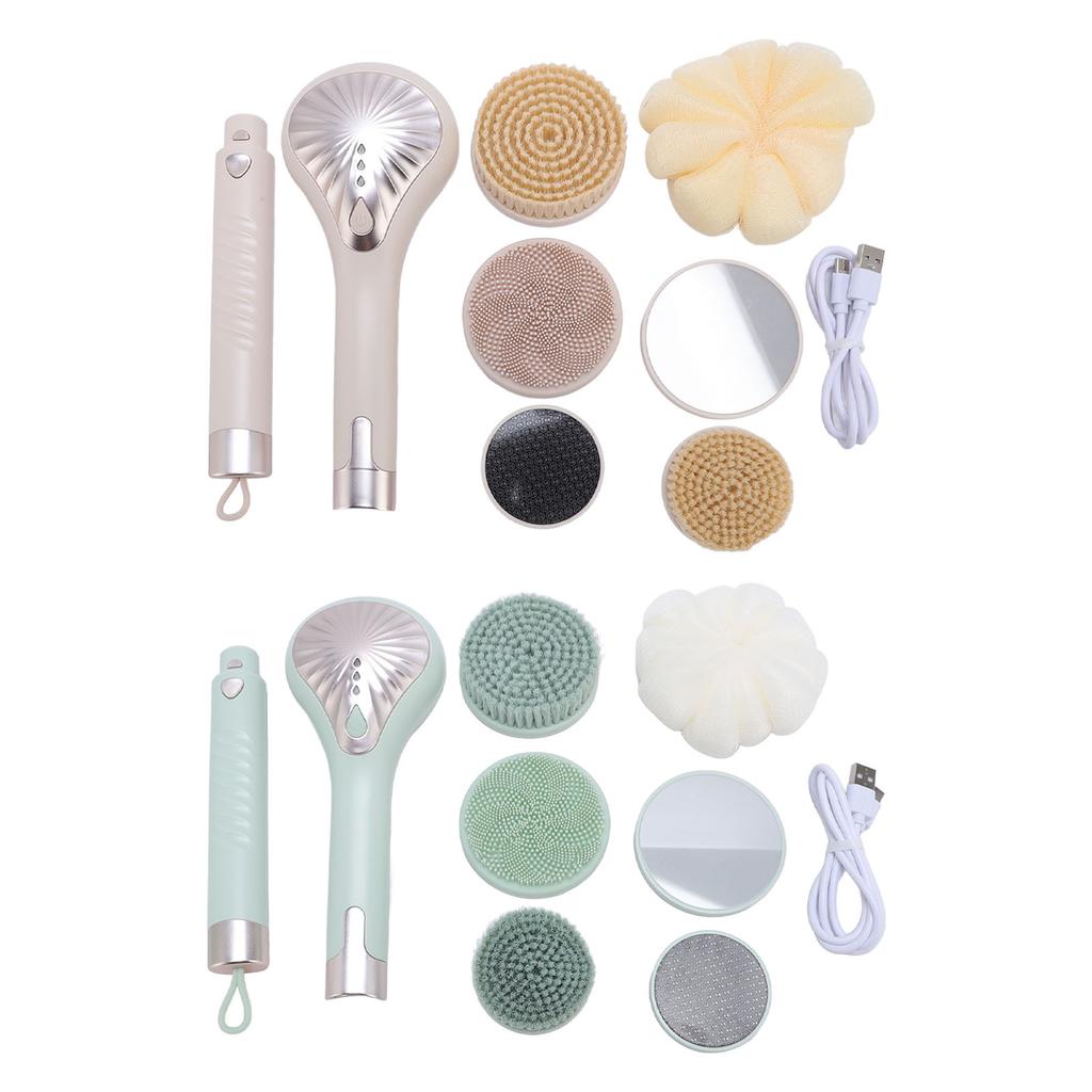 Electric Shower Brush for Body 3 Adjustable Speeds Water Proof All Round Cleansing Long Handle Recha