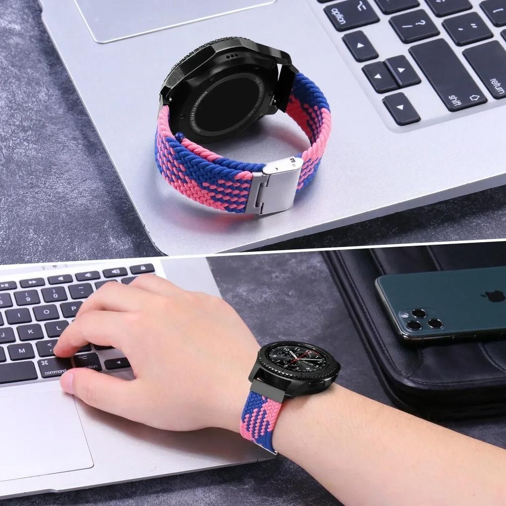 22mm Elastic Braided Strap For Redmi Watch 5/3 Active Watchband Nylon Adjustable Quick Release Bracelet For Redmi Watch 3/5 Lite