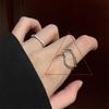 Xiaohongshu 925 Sterling Silver Exaggerated Plain Ring for Women – Simple, Luxurious, High-End Design.