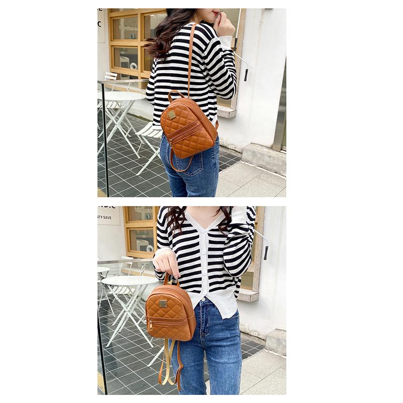 Backpack Women Leisure Pu Small Girls Rucksacks Leisure Zipper Shoulder Bag Knapsack Women Mini School Backpack Traveling Bag