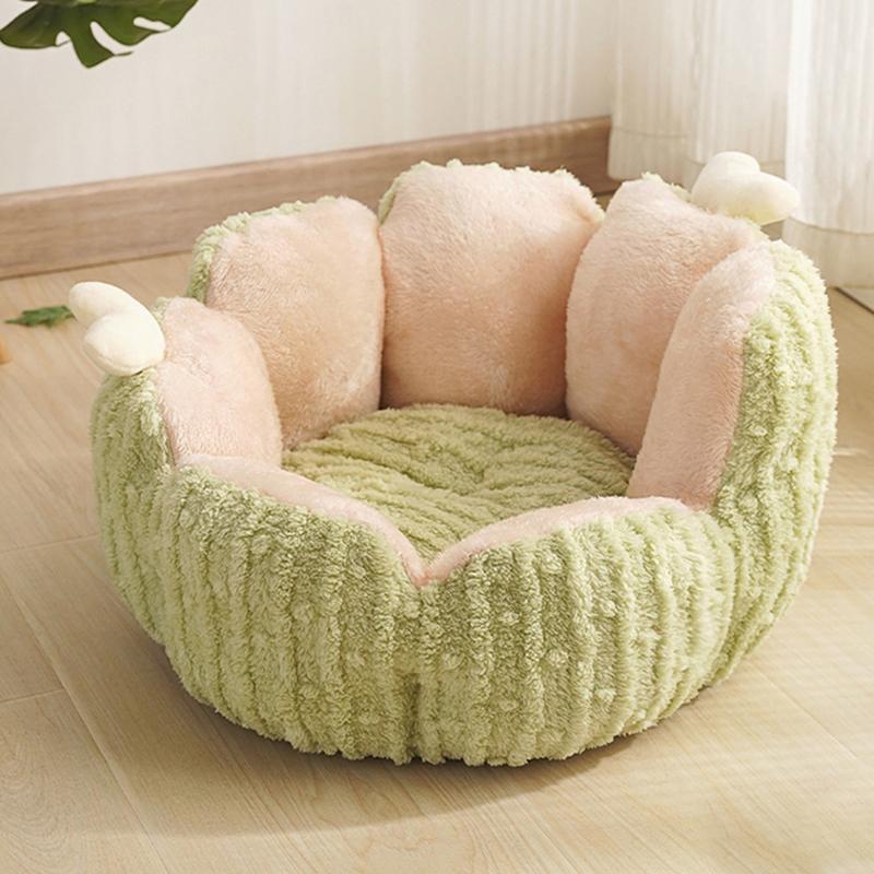 Cactus Cat Bed Soft Pet Bed Warm Dog Bed Thermal Insulation Four Seasons Pet House Plush Pet Nest Cactus Shape Pet Mat Machine Washable