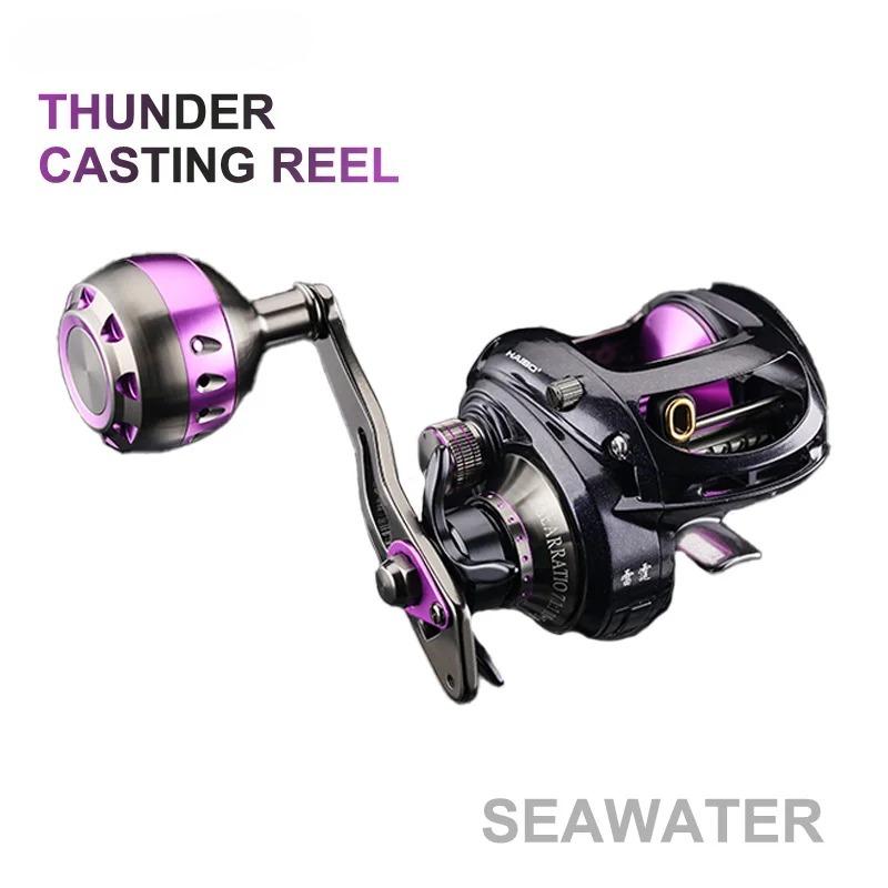 

Waterdrop Wheel 7.1:1 272g Baitcasting Reel Max Drag 10kg for Seawater Magnetic Brake 10+1BB Fishing Reels Lure Reel Waterproof Corrosion Resistant Left Hand 301HMD
