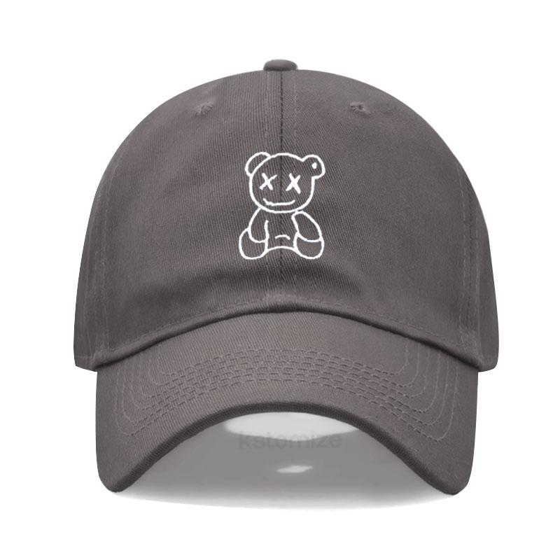 Xx Little Bear Embroidery Baseball Cap For Men Women Washed Cotton Dad Hat Adjustable Unisex Casual Sports Caps