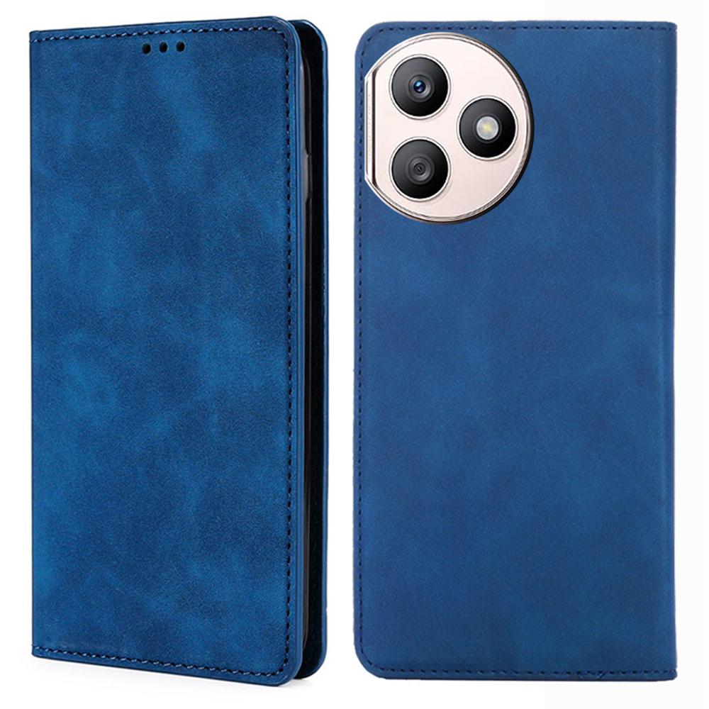 For Honor X50i+ 5G Skin-Touch Cell Phone Case Leather Stand Card Slots Phone Cover